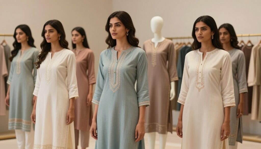 straight cut kurti styles