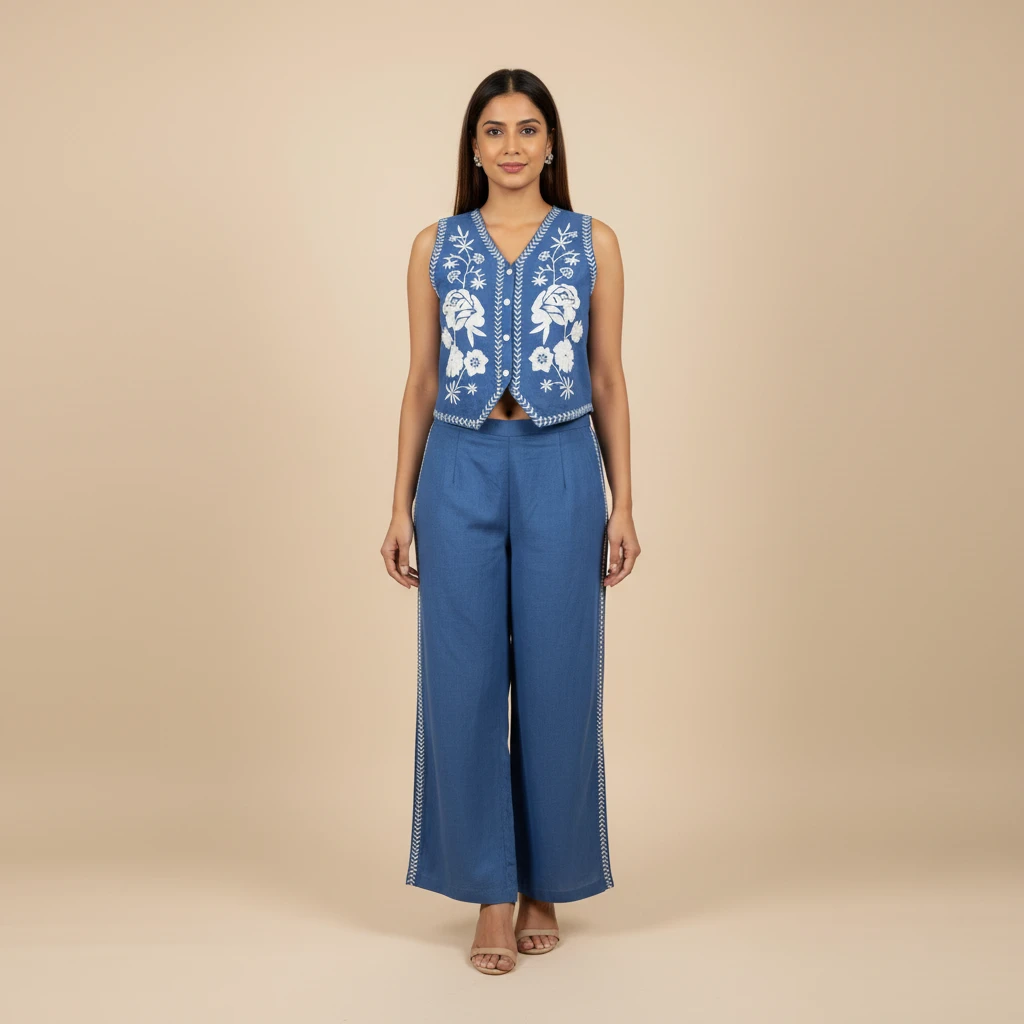 indigo-bloom-embroidered-flax-cotton-coord-set
