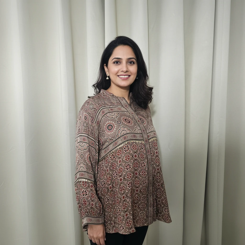 heritage-ajrakh-modal-silk-kurti